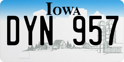 IA license plate DYN957