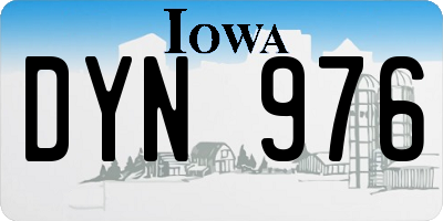 IA license plate DYN976