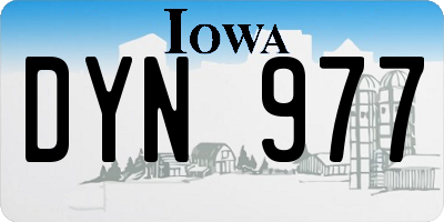 IA license plate DYN977