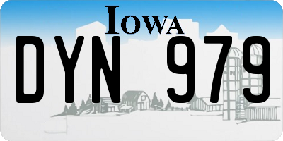 IA license plate DYN979