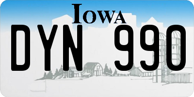 IA license plate DYN990
