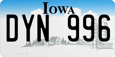 IA license plate DYN996