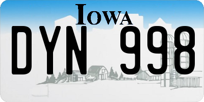 IA license plate DYN998