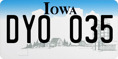 IA license plate DYO035