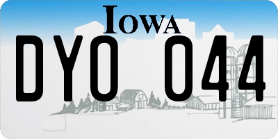 IA license plate DYO044