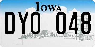 IA license plate DYO048