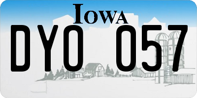 IA license plate DYO057