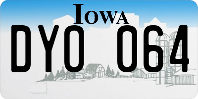 IA license plate DYO064