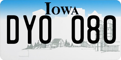 IA license plate DYO080