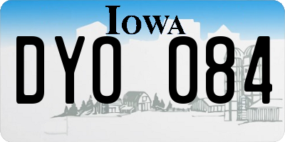 IA license plate DYO084