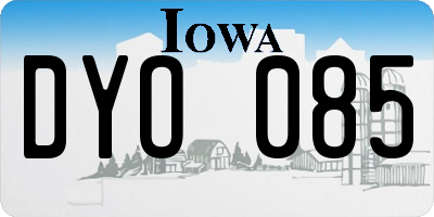 IA license plate DYO085