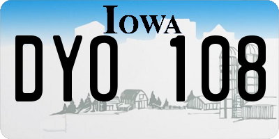 IA license plate DYO108