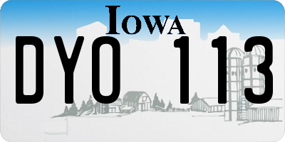 IA license plate DYO113