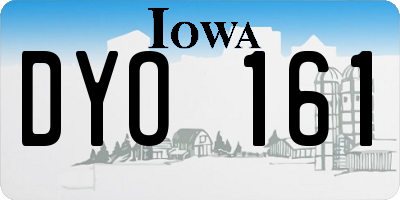 IA license plate DYO161