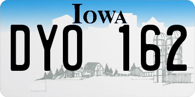 IA license plate DYO162