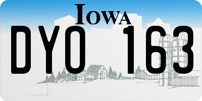 IA license plate DYO163