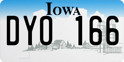 IA license plate DYO166
