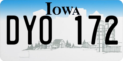 IA license plate DYO172