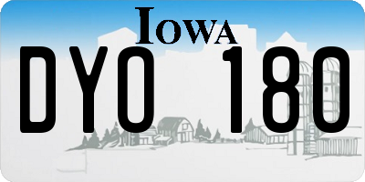 IA license plate DYO180