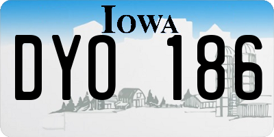 IA license plate DYO186
