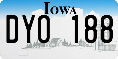 IA license plate DYO188