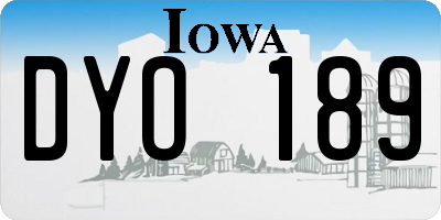 IA license plate DYO189