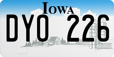 IA license plate DYO226