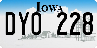 IA license plate DYO228