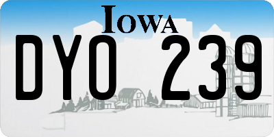 IA license plate DYO239