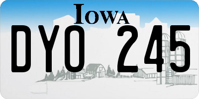 IA license plate DYO245