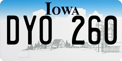 IA license plate DYO260