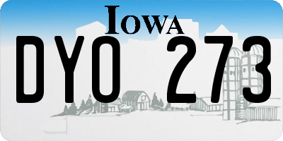 IA license plate DYO273
