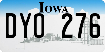 IA license plate DYO276