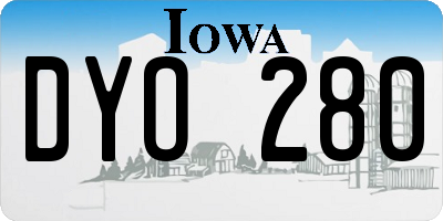 IA license plate DYO280