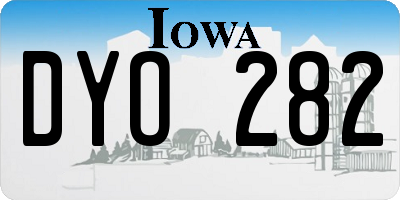 IA license plate DYO282