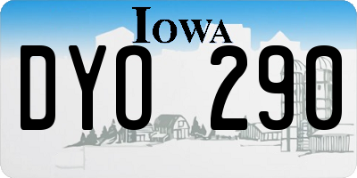 IA license plate DYO290