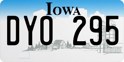 IA license plate DYO295