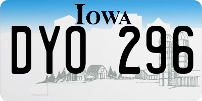 IA license plate DYO296