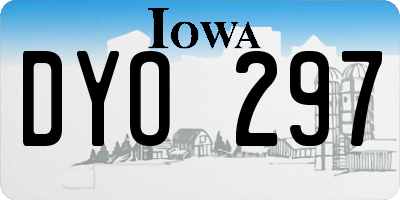IA license plate DYO297