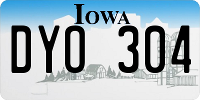 IA license plate DYO304