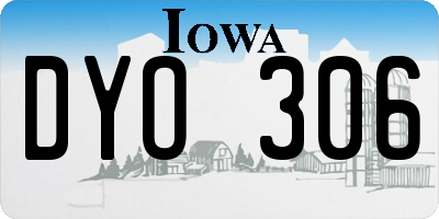 IA license plate DYO306