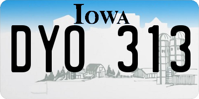 IA license plate DYO313