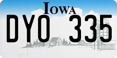 IA license plate DYO335