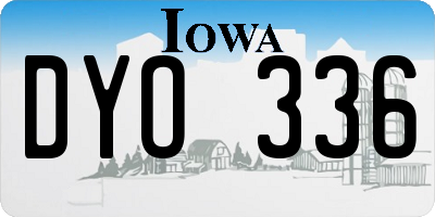 IA license plate DYO336