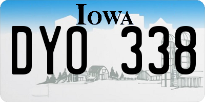 IA license plate DYO338