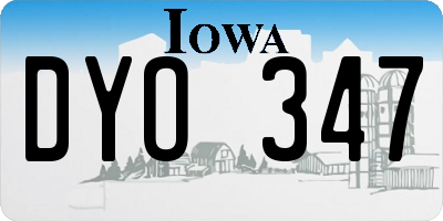 IA license plate DYO347