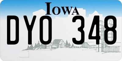 IA license plate DYO348