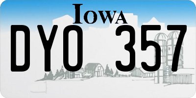 IA license plate DYO357