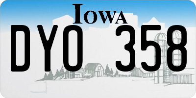 IA license plate DYO358