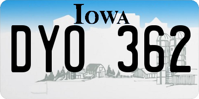 IA license plate DYO362